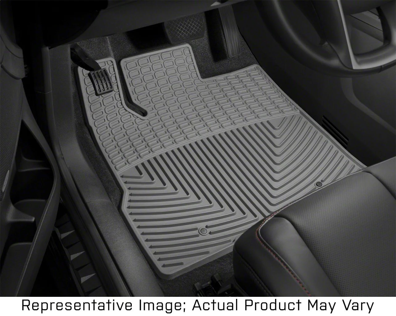 Weathertech All-Weather Front Rubber Floor Mats; Gray (17-26 F-250 Super Duty Regular Cab)