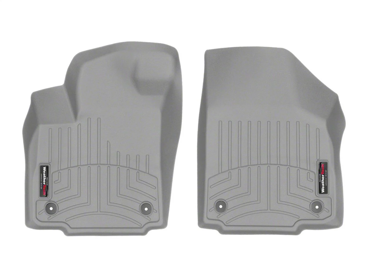 Weathertech DigitalFit Front Floor Liners; Gray (17-26 F-250 Super Duty Regular Cab)
