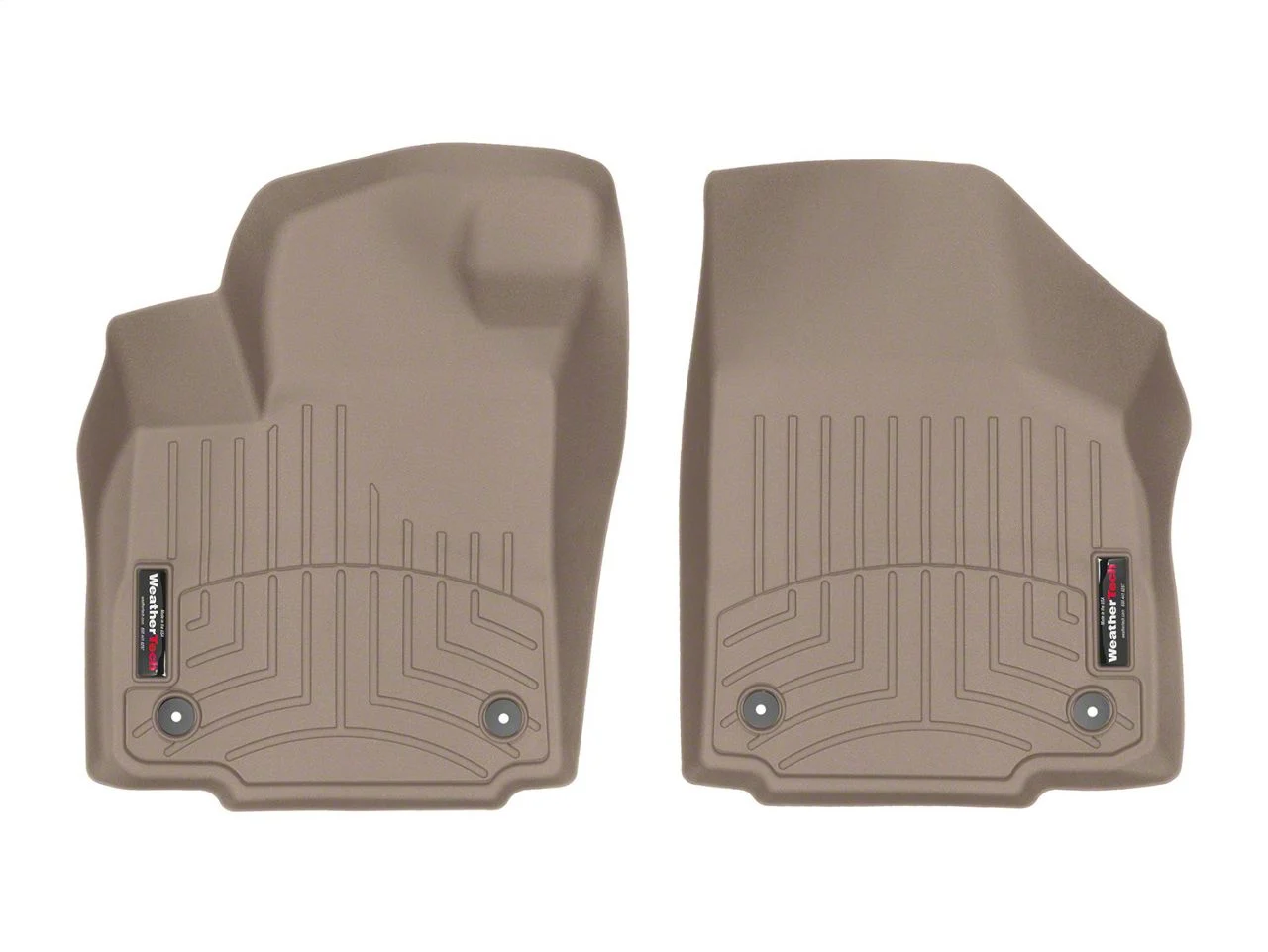 Weathertech DigitalFit Front Floor Liners; Tan (17-26 F-250 Super Duty Regular Cab)