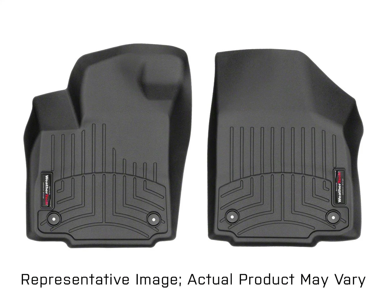 Weathertech DigitalFit Front Over the Hump Floor Liner; Black (17-22 F-250 Super Duty SuperCab, SuperCrew)