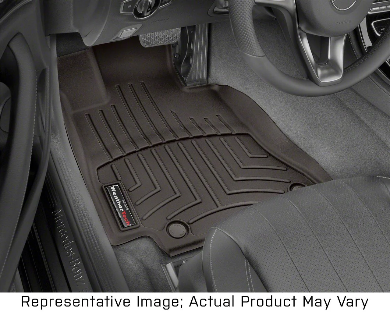 Weathertech DigitalFit Front Over the Hump Floor Liner; Cocoa (17-22 F-250 Super Duty SuperCab, SuperCrew)