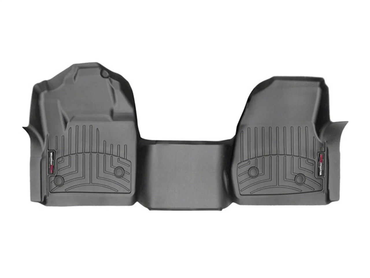 Weathertech DigitalFit Front Over the Hump Floor Liner for Vinyl Floors; Black (17-22 F-250 Super Duty Regular Cab)