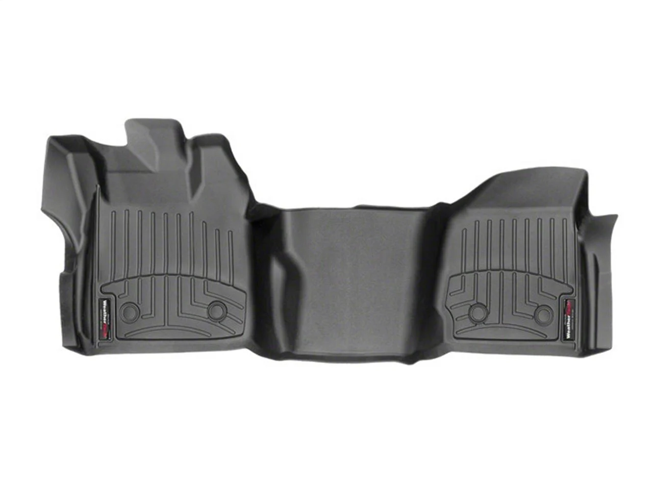 Weathertech DigitalFit Front Over the Hump Floor Liner for Vinyl Floors; Black (13-16 F-250 Super Duty Regular Cab)