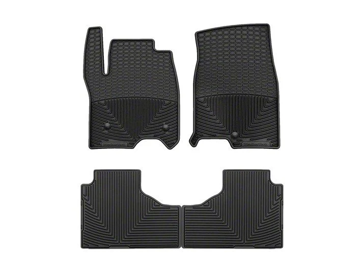 Weathertech All-Weather Front and Rear Rubber Floor Mats; Black (21-26 Tahoe)