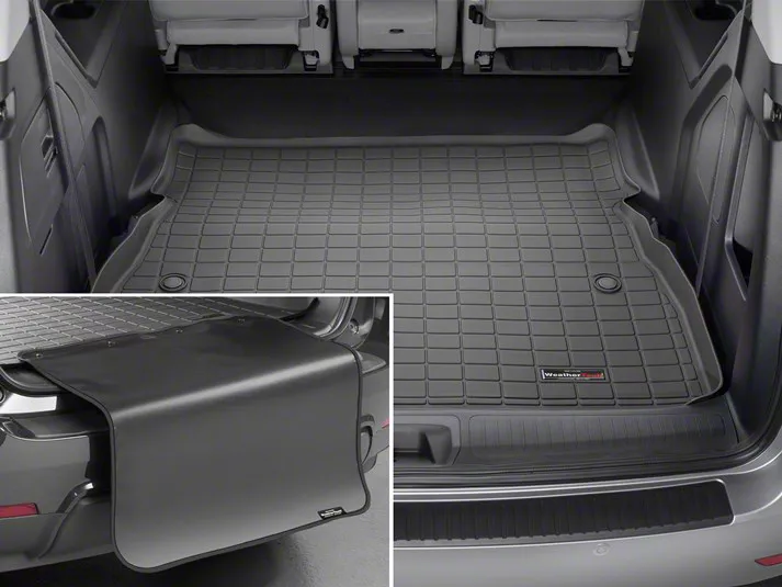 Weathertech DigitalFit Cargo Liner with Bumper Protector; Behind 2nd Row; Black (07-08 Tahoe w/ Third Row Seats; 09-14 Tahoe)