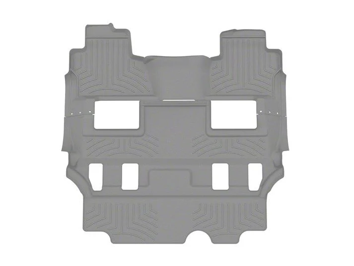Weathertech Rear and Third Row Floor Liner HP; Gray (15-20 Tahoe w/ 2nd Row Bucket Seats)