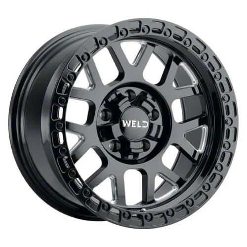 Weld Off-Road Cinch Gloss Black Milled 6-Lug Wheel; 17x10; -25mm Offset (21-26 Yukon)
