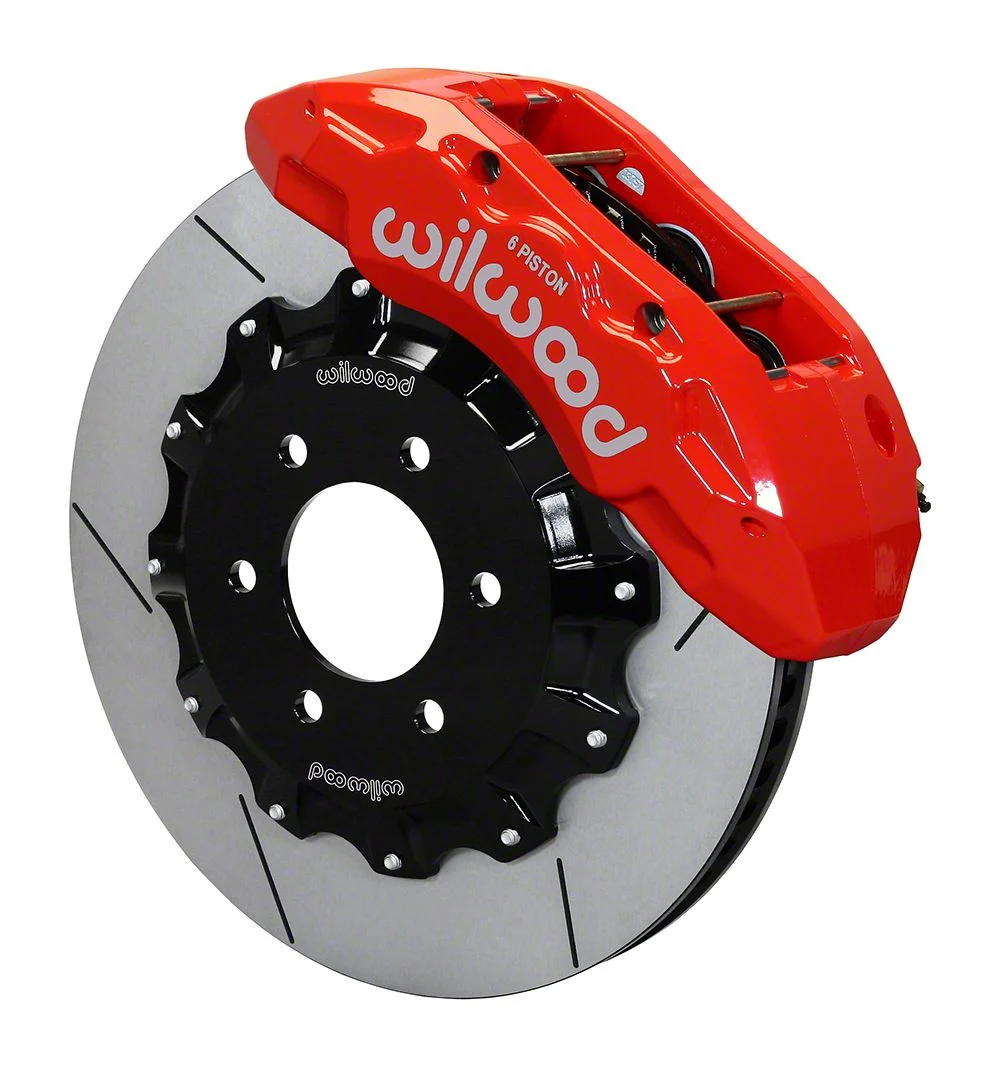 Wilwood Tactical Extreme TX6R Front Big Brake Kit with 15.50-Inch Slotted Rotors; Red Calipers (17-19 F-150 Raptor)