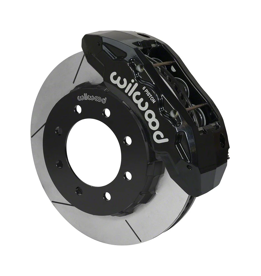 Wilwood Tactical Extreme TX6R Front Big Brake Kit with 16-Inch Slotted Rotors; Black Calipers (13-26 4WD F-250 Super Duty)