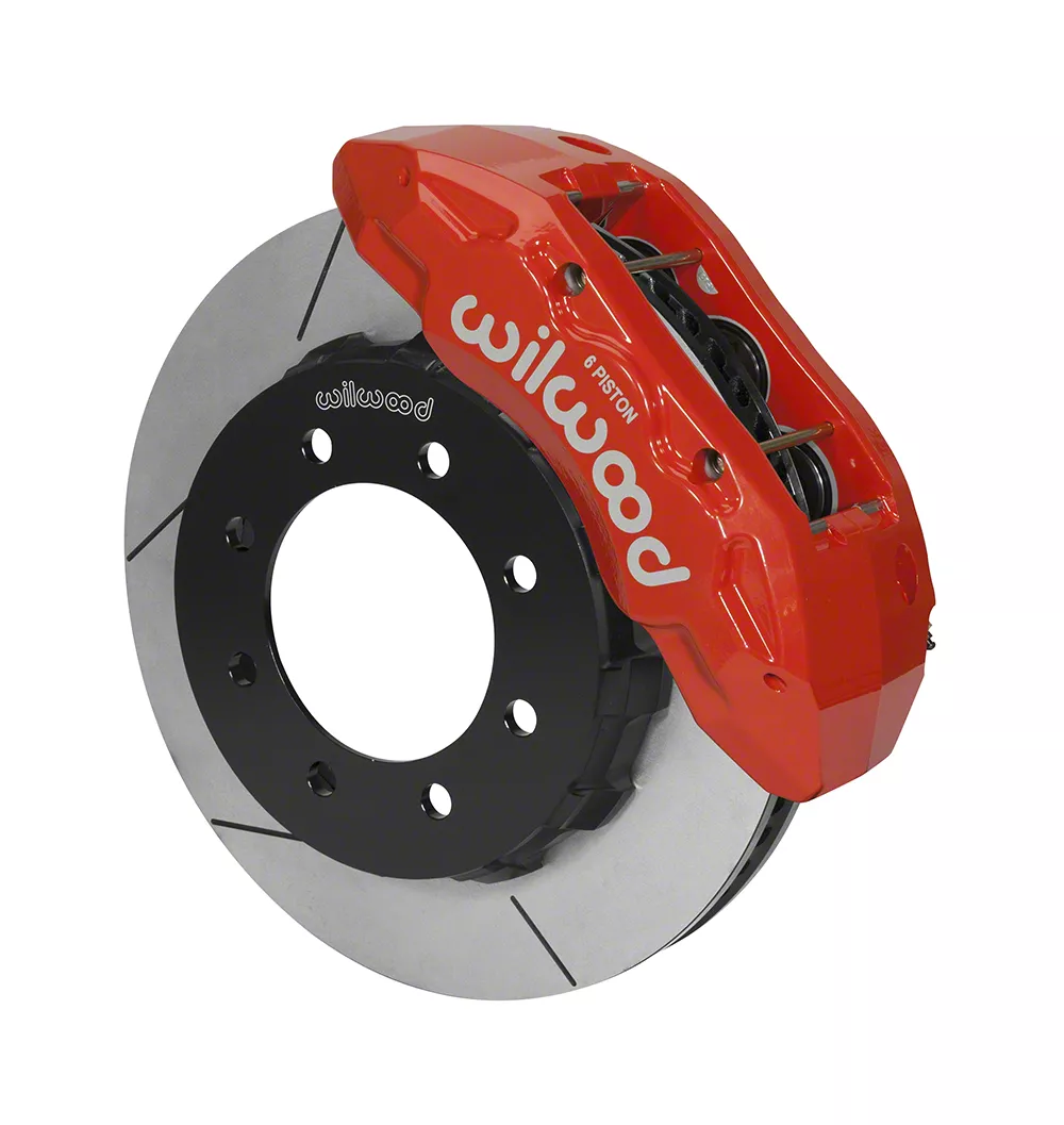 Wilwood Tactical Extreme TX6R Front Big Brake Kit with 16-Inch Slotted Rotors; Red Calipers (13-26 4WD F-250 Super Duty)