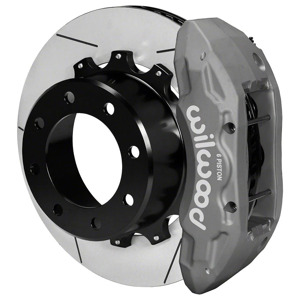 Wilwood Tactical Extreme TX6R Rear Big Brake Kit with 16-Inch Slotted Rotors; Anodized Clear Calipers (11-12 4WD F-250 Super Duty)
