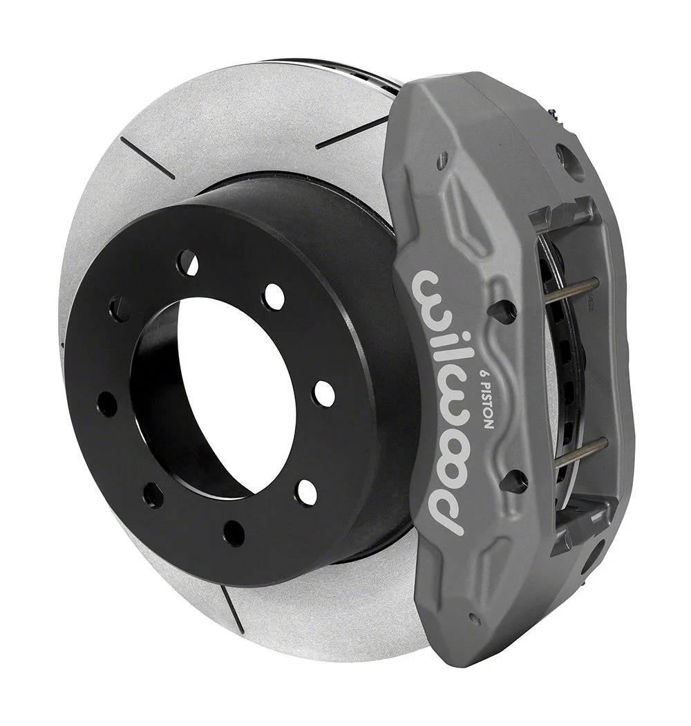 Wilwood Tactical Extreme TX6R Rear Big Brake Kit with 16-Inch Slotted Rotors; Anodized Clear Calipers (13-26 4WD F-250 Super Duty)