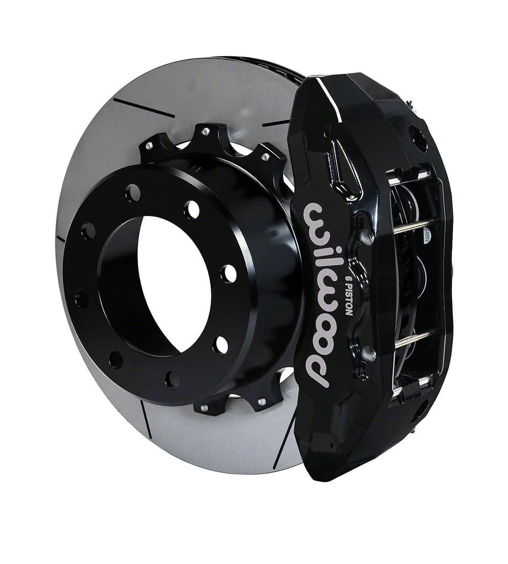 Wilwood Tactical Extreme TX6R Rear Big Brake Kit with 16-Inch Slotted Rotors; Black Calipers (11-12 4WD F-250 Super Duty)