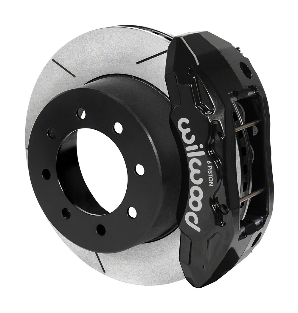 Wilwood Tactical Extreme TX6R Rear Big Brake Kit with 16-Inch Slotted Rotors; Black Calipers (13-26 4WD F-250 Super Duty)