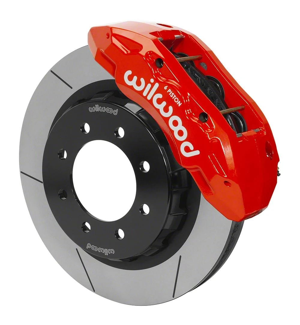 Wilwood Tactical Extreme TX6R Front Big Brake Kit with 16-Inch Slotted Rotors; Red Calipers (14-18 RAM 2500)