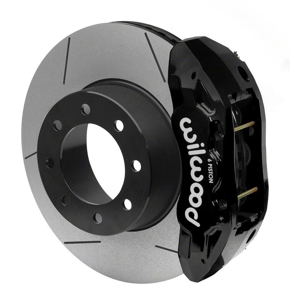 Wilwood Tactical Extreme TX6R Rear Big Brake Kit with 16-Inch Slotted Rotors; Black Calipers (14-18 RAM 3500)