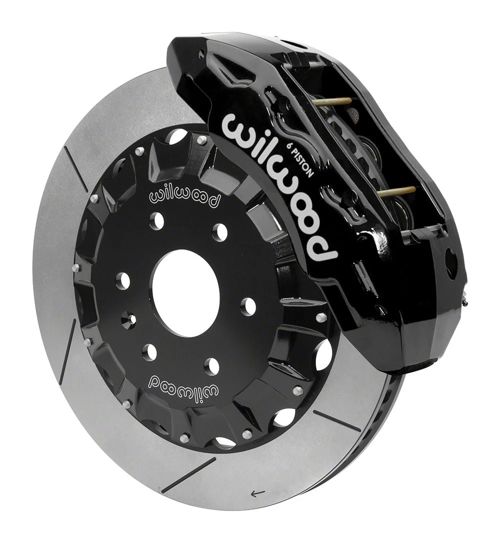 Wilwood Tactical Extreme TX6R Front Big Brake Kit with 16-Inch Slotted Rotors; Black Calipers (19-26 Sierra 1500)