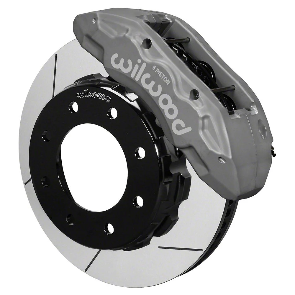 Wilwood Tactical Extreme TX6R Front Big Brake Kit with 15-Inch Slotted Rotors; Anodized Clear Calipers (11-19 Sierra 2500 HD)