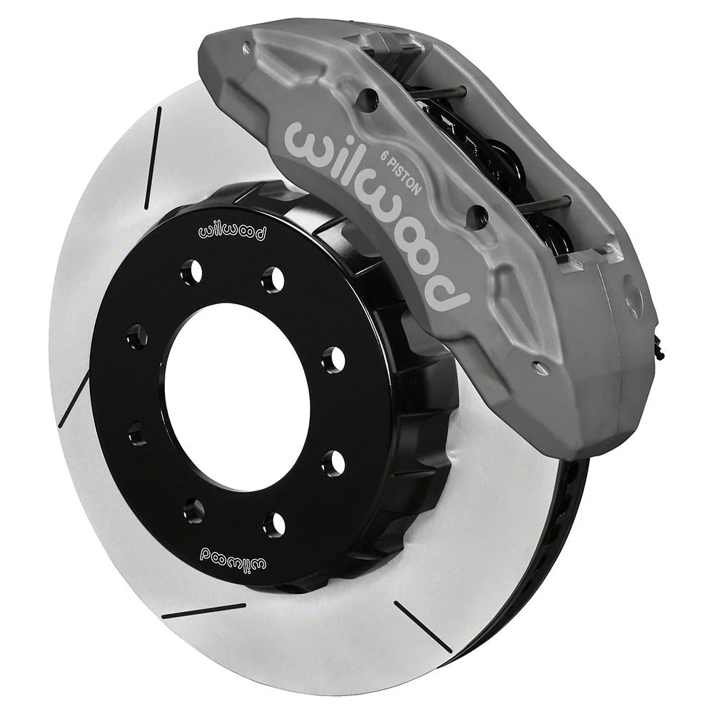Wilwood Tactical Extreme TX6R Front Big Brake Kit with 16-Inch Slotted Rotors; Anodized Clear Calipers (07-10 Sierra 2500 HD)