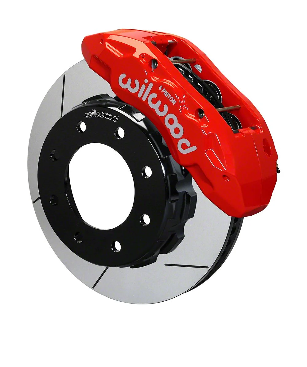 Wilwood Tactical Extreme TX6R Front Big Brake Kit with 15-Inch Slotted Rotors; Red Calipers (11-19 Sierra 2500 HD)