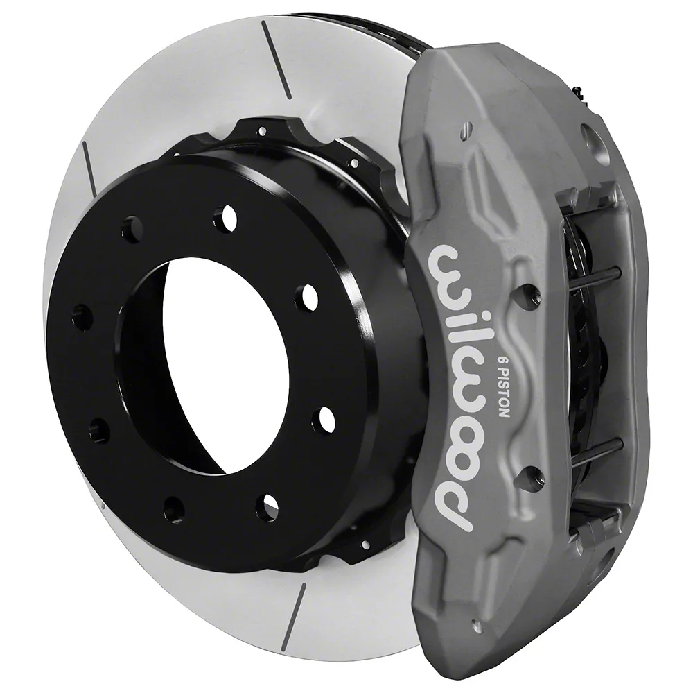Wilwood Tactical Extreme TX6R Rear Big Brake Kit with 15.50-Inch Slotted Rotors; Anodized Clear Calipers (11-19 Sierra 2500 HD)