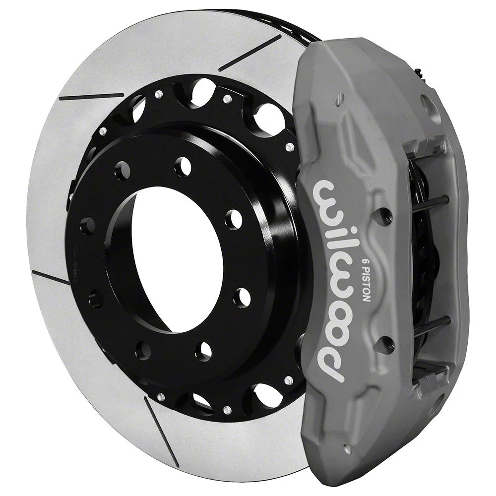Wilwood Tactical Extreme TX6R Rear Big Brake Kit with 16-Inch Slotted Rotors; Anodized Clear Calipers (07-10 Sierra 2500 HD)