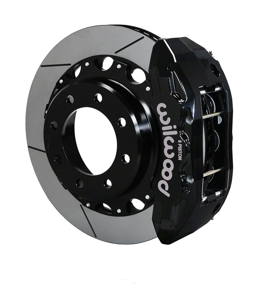 Wilwood Tactical Extreme TX6R Rear Big Brake Kit with 16-Inch Slotted Rotors; Black Calipers (07-10 Sierra 2500 HD)