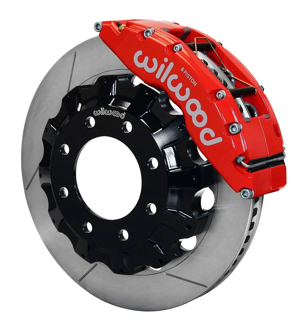Wilwood TC6R Front Big Brake Kit with 16-Inch Slotted Rotors; Red Calipers (07-10 Silverado 2500 HD)