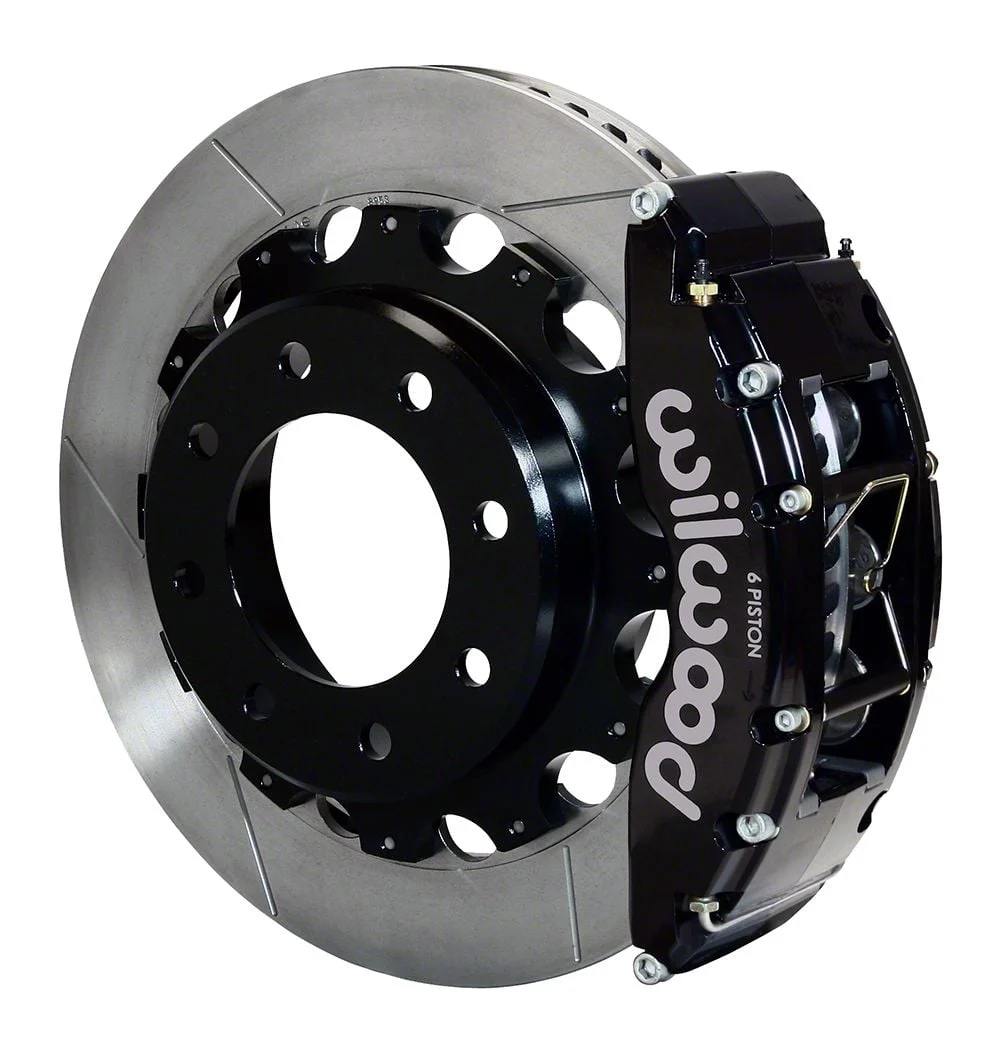 Wilwood TC6R Rear Big Brake Kit with 16-Inch Slotted Rotors; Black Calipers (07-10 Silverado 2500 HD)