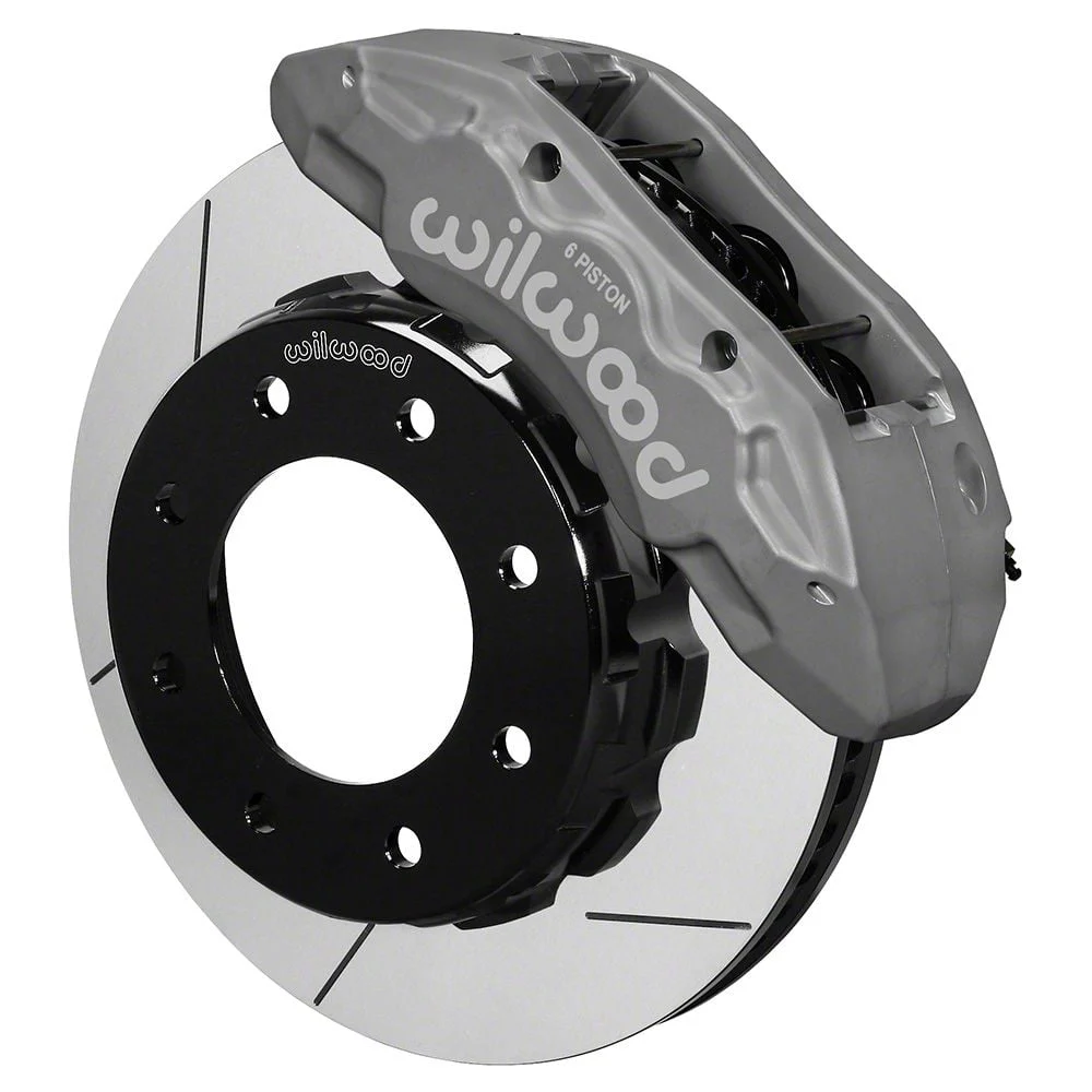 Wilwood Tactical Extreme TX6R Front Big Brake Kit with 15-Inch Slotted Rotors; Anodized Clear Calipers (11-19 Silverado 2500 HD)