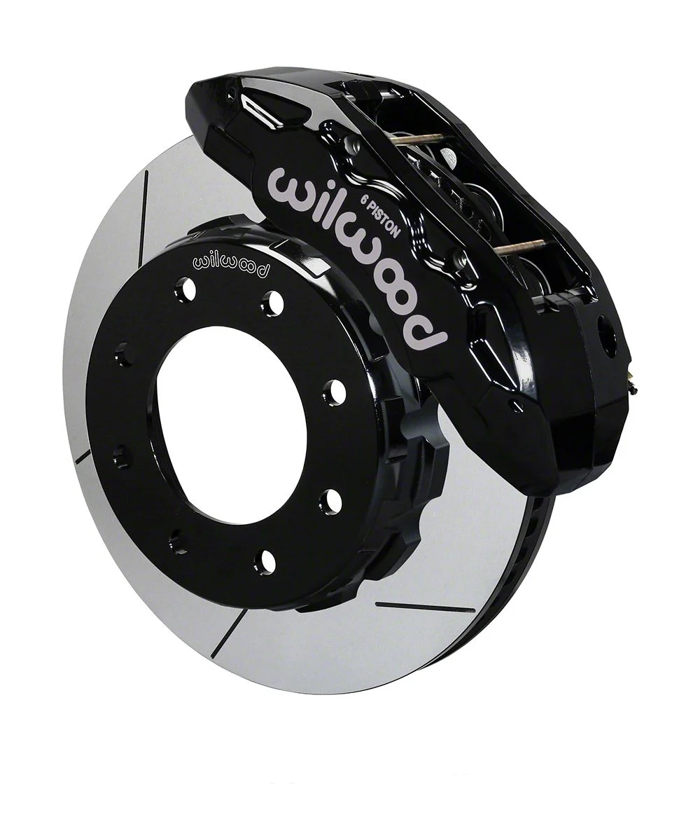 Wilwood Tactical Extreme TX6R Front Big Brake Kit with 15-Inch Slotted Rotors; Black Calipers (11-19 Silverado 2500 HD)