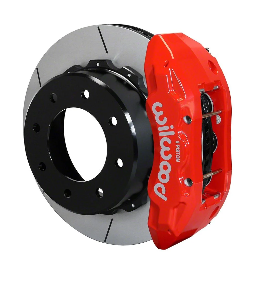 Wilwood Tactical Extreme TX6R Rear Big Brake Kit with 15.50-Inch Slotted Rotors; Red Calipers (11-19 Silverado 2500 HD)