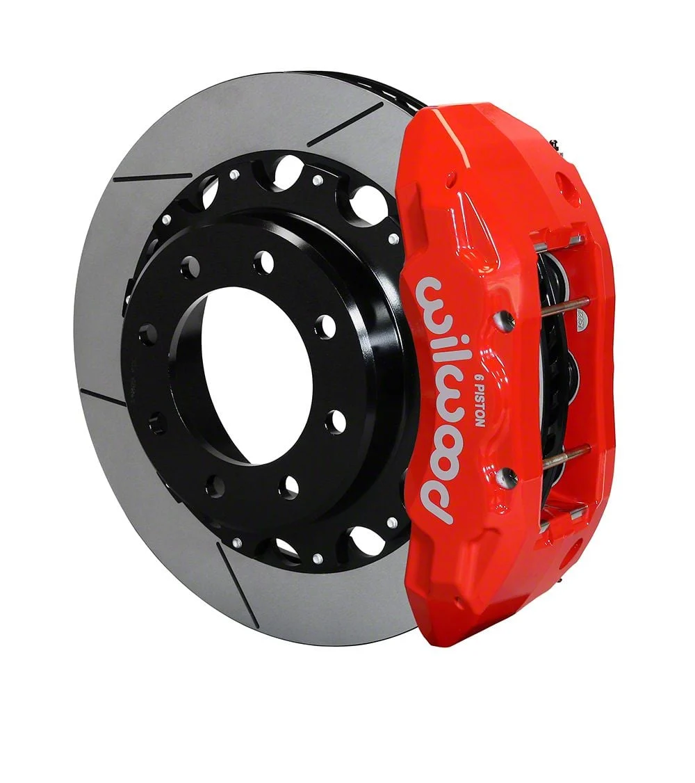 Wilwood Tactical Extreme TX6R Rear Big Brake Kit with 16-Inch Slotted Rotors; Red Calipers (07-10 Silverado 2500 HD)