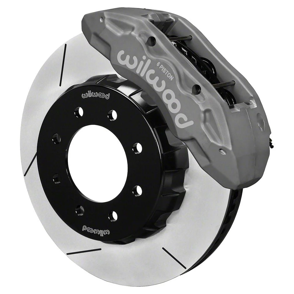 Wilwood Tactical Extreme TX6R Front Big Brake Kit with 16-Inch Slotted Rotors; Anodized Clear Calipers (07-10 Silverado 3500 HD)