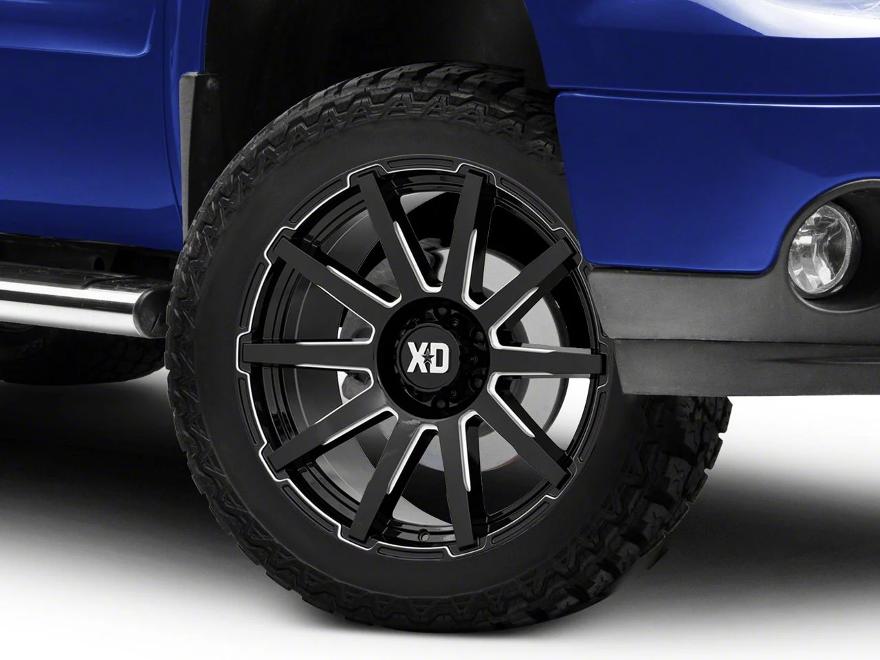 XD Outbreak Gloss Black Milled 6-Lug Wheel; 22x10; 12mm Offset (07-13 Sierra 1500)