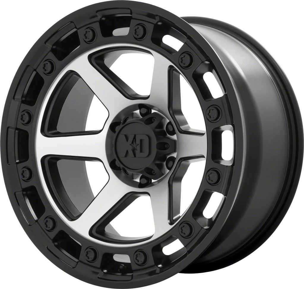 XD Raid Satin Black Machined 6-Lug Wheel; 20x10; -18mm Offset (07-13 Silverado 1500)