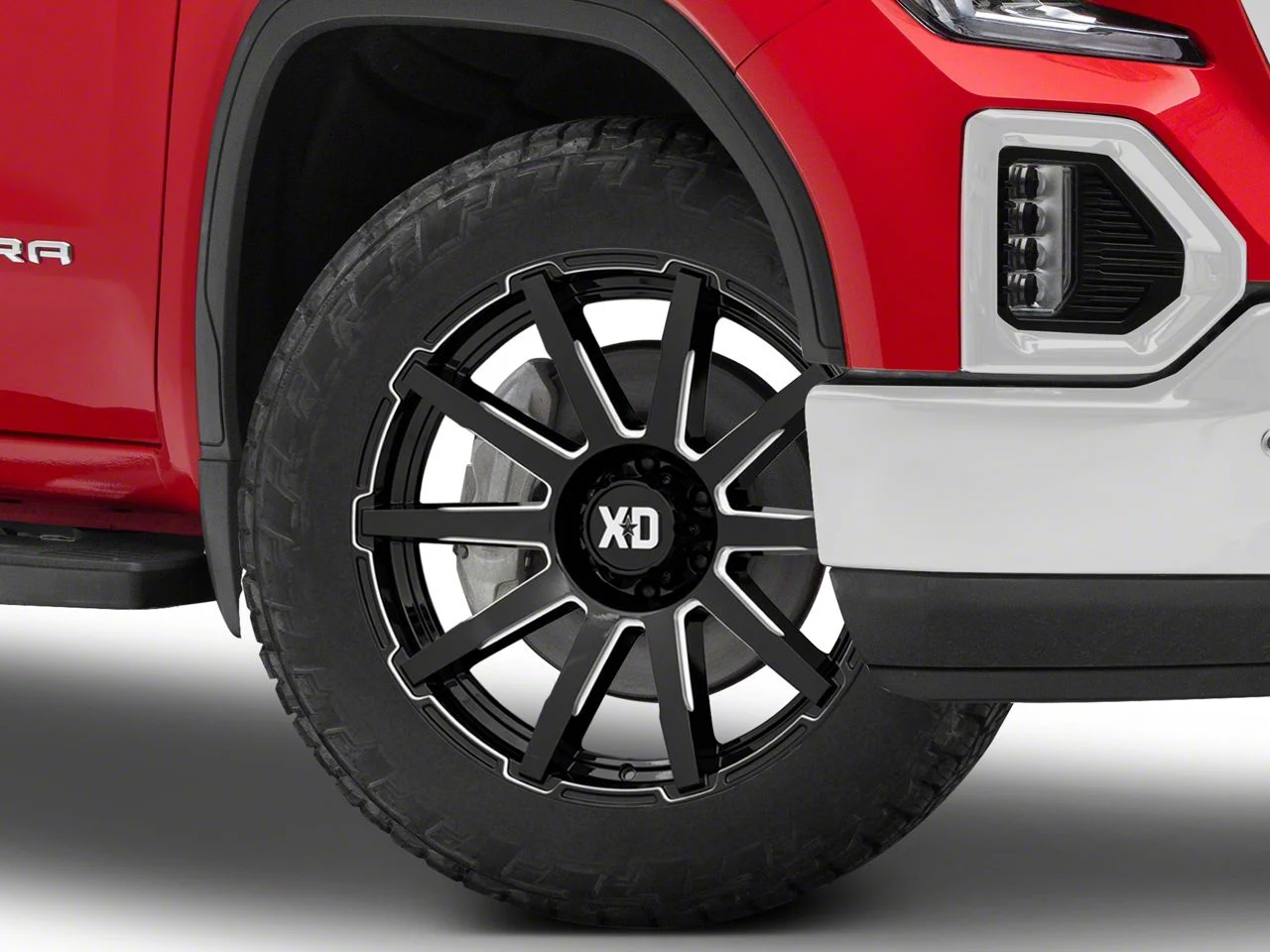 XD Outbreak Gloss Black Milled 6-Lug Wheel; 22x10; 12mm Offset (19-26 Sierra 1500)