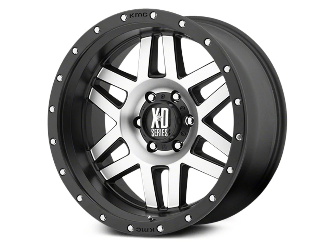XD Machete Black Machined 6-Lug Wheel; 17x9; -12mm Offset (07-13 Sierra 1500)