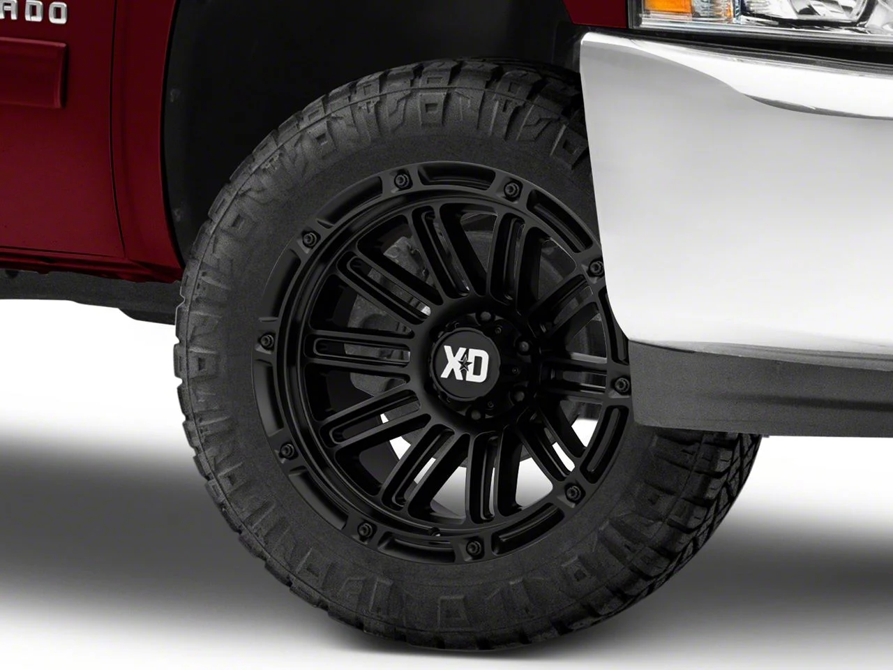 XD Double Deuce Satin Black 6-Lug Wheel; 20x9; 0mm Offset (07-13 Silverado 1500)