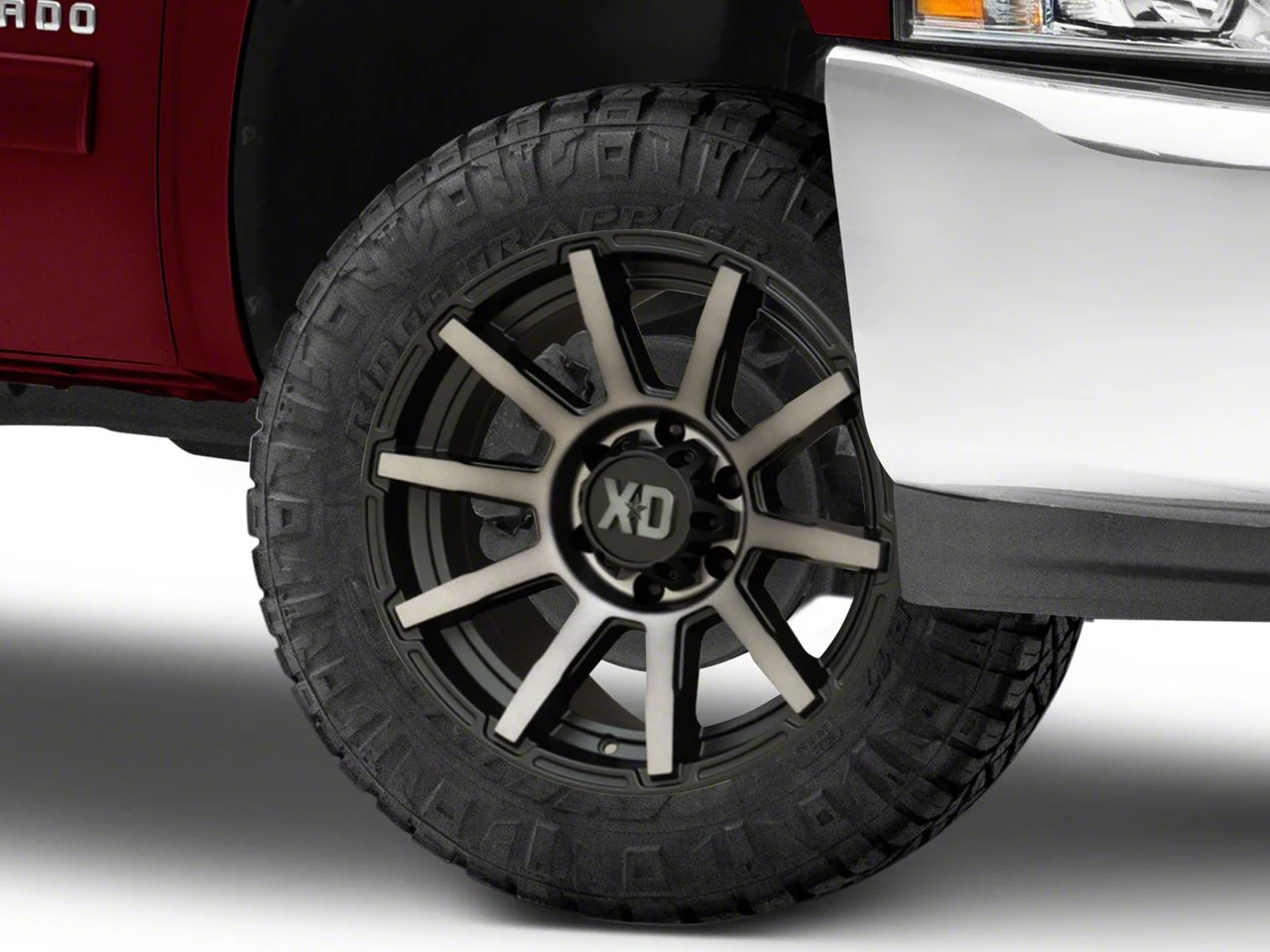 XD Outbreak Satin Black with Gray Tint 6-Lug Wheel; 20x9; 0mm Offset (07-13 Silverado 1500)