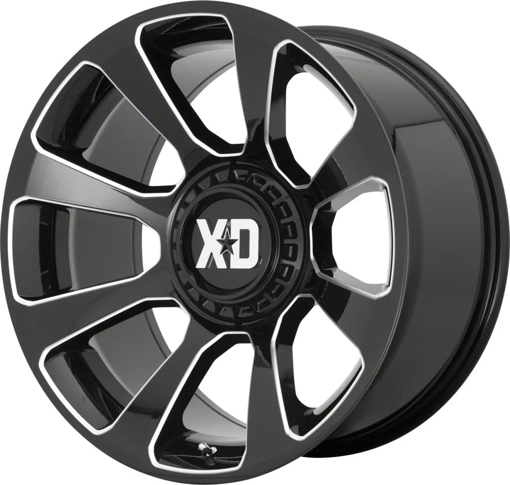 XD Reactor Gloss Black Milled 6-Lug Wheel; 20x9; 0mm Offset (09-14 F-150)