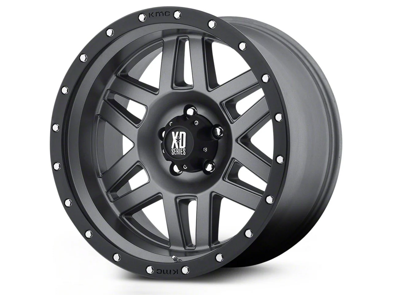 XD Machete Black Machined 5-Lug Wheel; 17x9; 18mm Offset (09-18 RAM 1500)