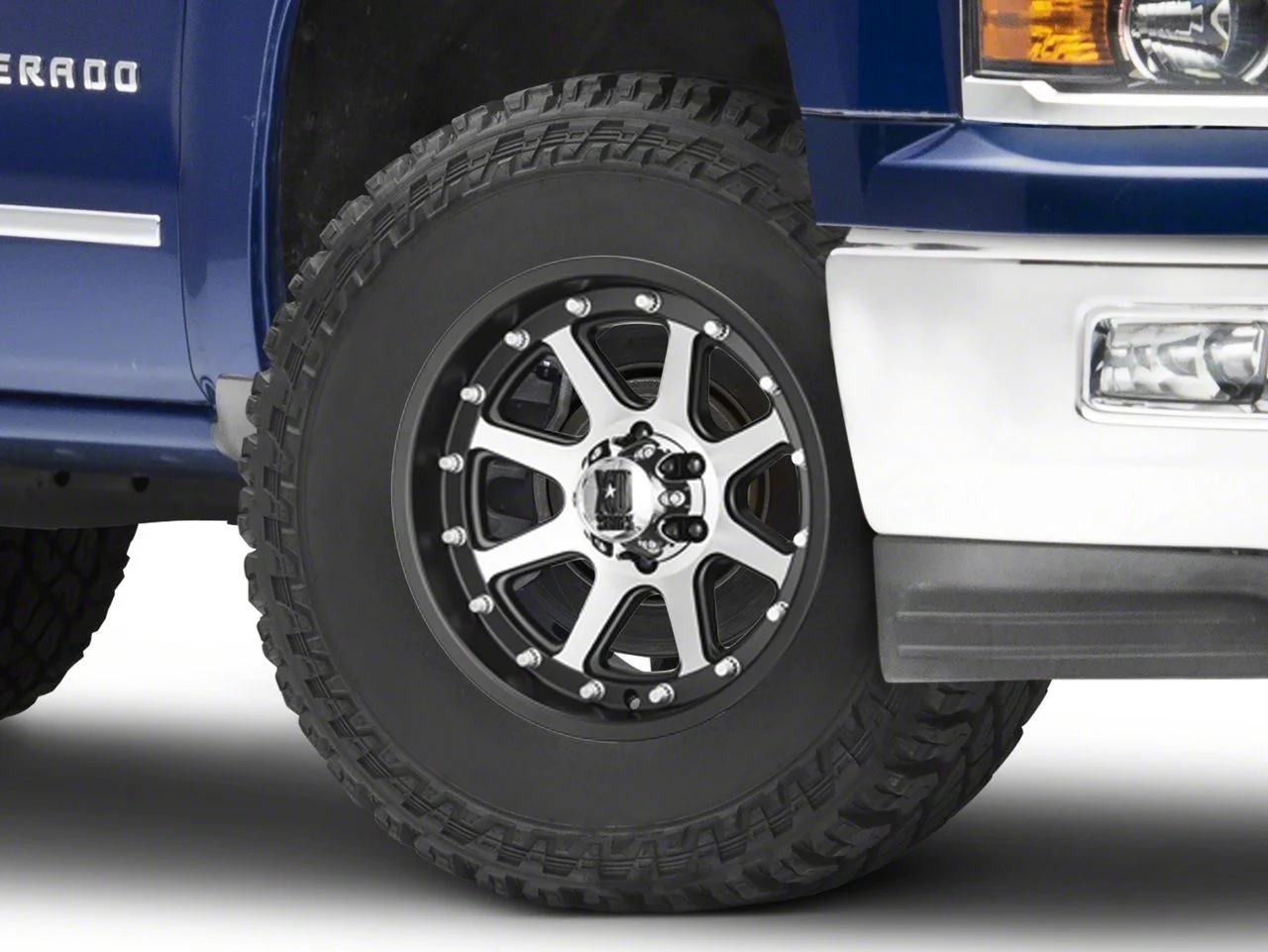 XD Addict Matte Black Machined 6-Lug Wheel; 17x9; 18mm Offset (14-18 Silverado 1500)