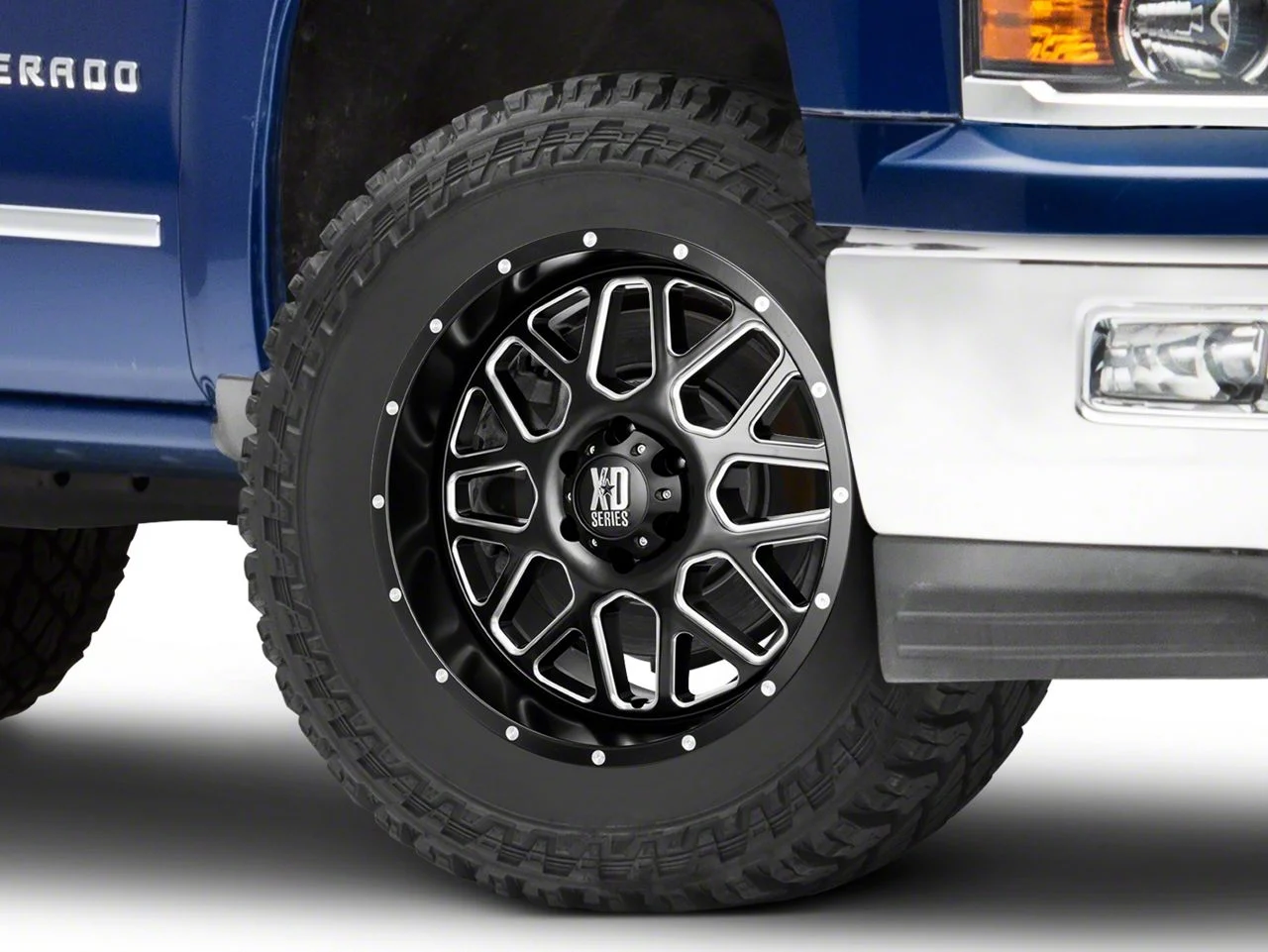 XD Grenade Satin Black Milled 6-Lug Wheel; 20x9; 18mm Offset (14-18 Silverado 1500)