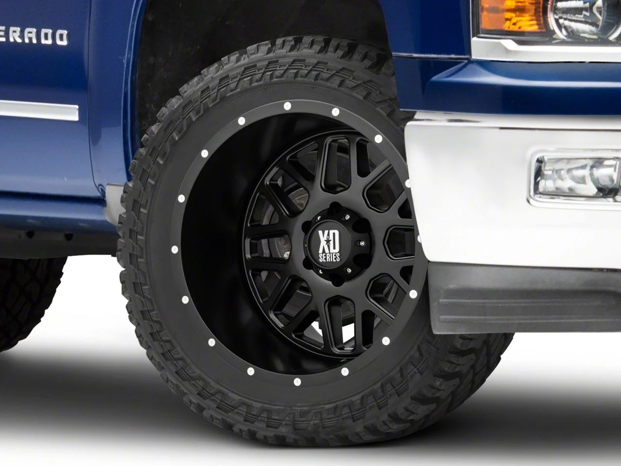 XD Grenade Satin Black 6-Lug Wheel; 22x9.5; 30mm Offset (14-18 Silverado 1500)