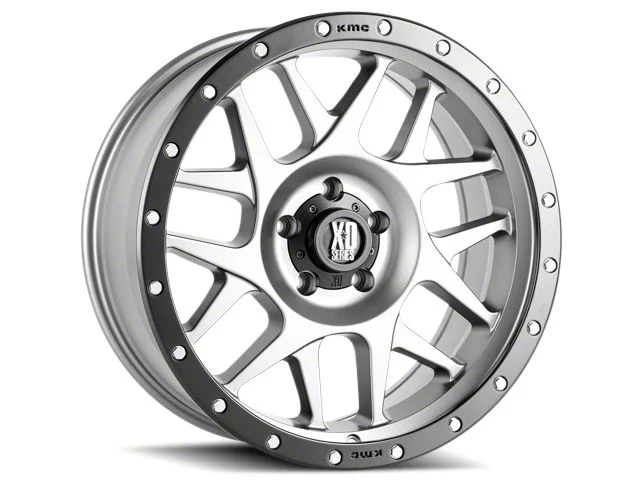 XD Bully Matte Gray with Black Ring 6-Lug Wheel; 17x9; -12mm Offset (19-26 Sierra 1500)