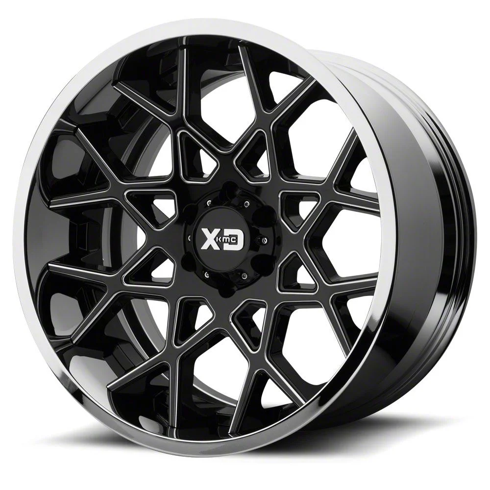 XD Chopstix Gloss Black Milled 6-Lug Wheel; 22x12; -44mm Offset (07-13 Sierra 1500)