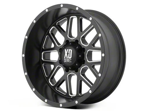 XD Grenade Satin Black Milled 6-Lug Wheel; 22x12; -44mm Offset (19-26 Sierra 1500)