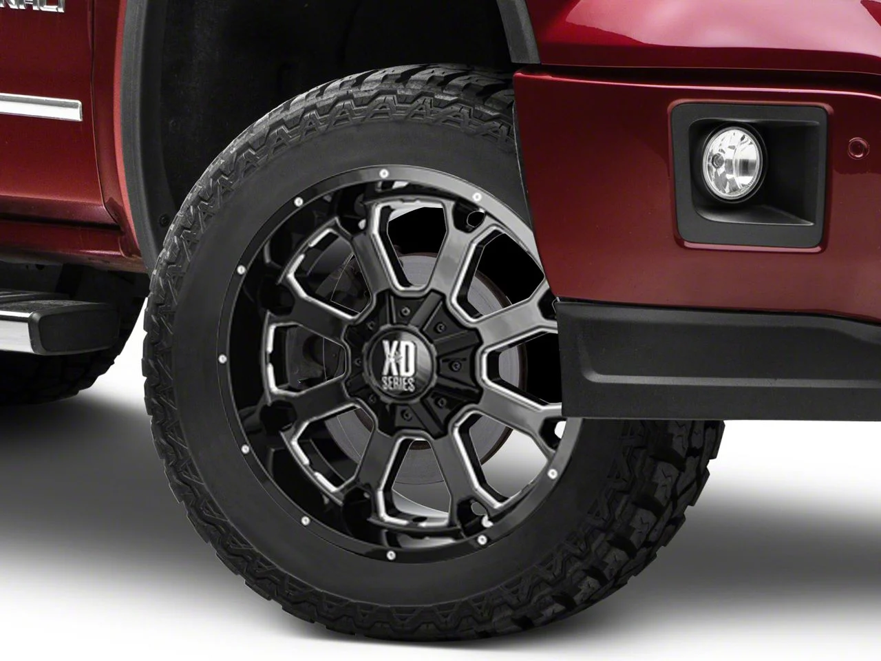 XD Buck 25 Gloss Black Milled 6-Lug Wheel; 20x10; -24mm Offset (14-18 Sierra 1500)