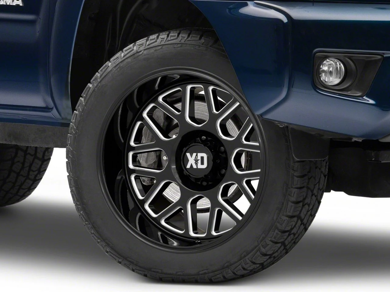 XD Grenade 2 Gloss Black Milled 6-Lug Wheel; 22x12; -44mm Offset (14-18 Sierra 1500)